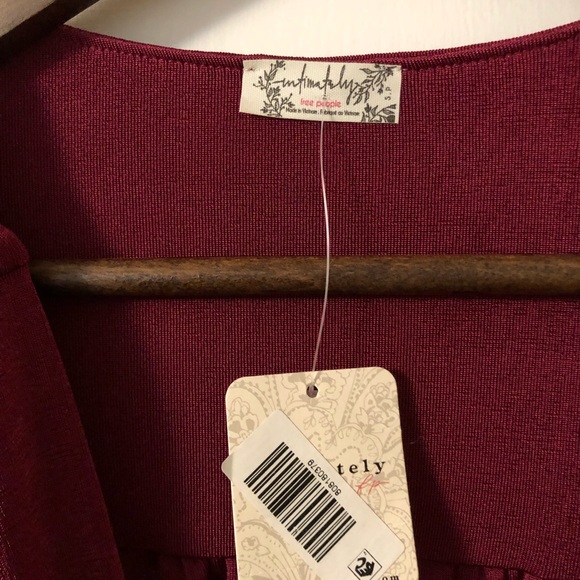 Free People S Burgundy Bodysuit NWT - Picture 3 of 3